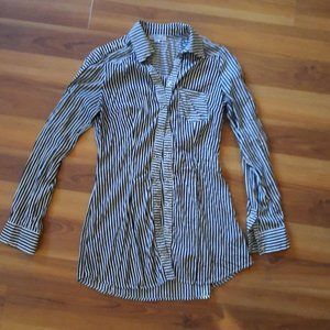 Vertical stripe blouse